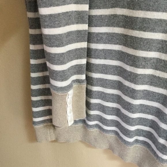 Free People Vintage 90s Striped Raffle  Round Neck Women’s Long Sleeve TOP Size - Picture 4 of 5